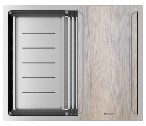 Кухонная мойка Paulmark Next-multi sink 54 UNI (540*450) Брашированная сталь BS